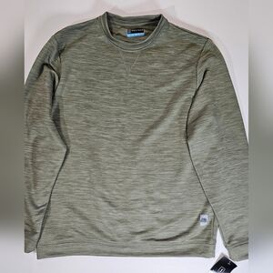 PGA Tour Sweatshirt Mens Small Olive‎ Green Moisture Wicking Fall Golf Sweater